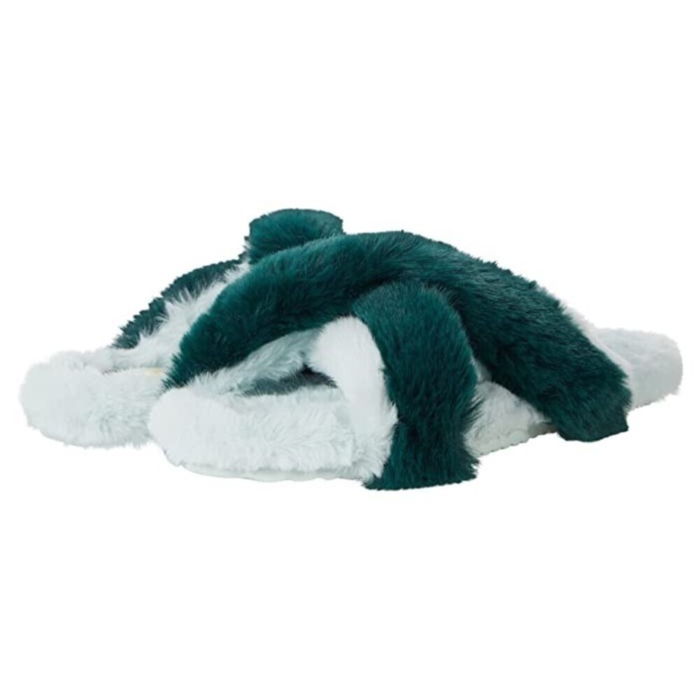 Faryl by Farylrobin Mori Slippers Women's 5 Aqua Green Faux Fur Slip-On JOBB1592